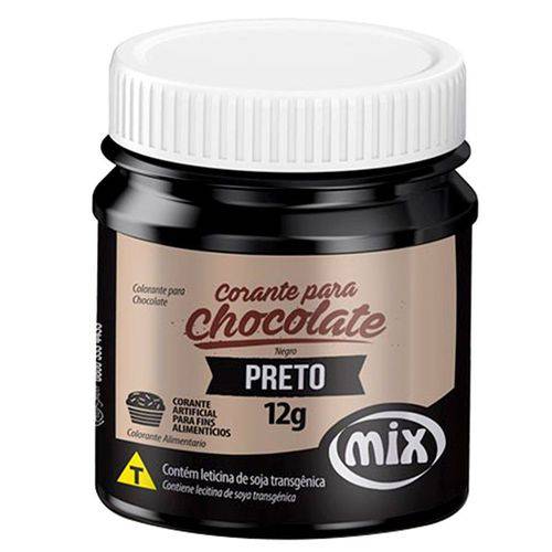 Corante para Chocolate em Gel Mix Preto 12g