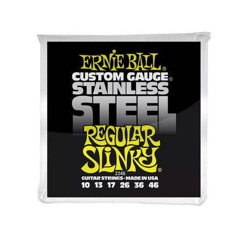 Corda para Guitarra Ernie Ball Aço Inox Regular Slinky 010.046