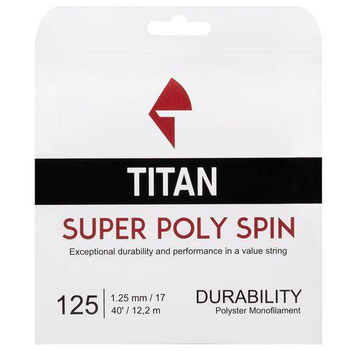 Corda Titan Super Poly Spin 17 1.25mm Preta - Set Individual