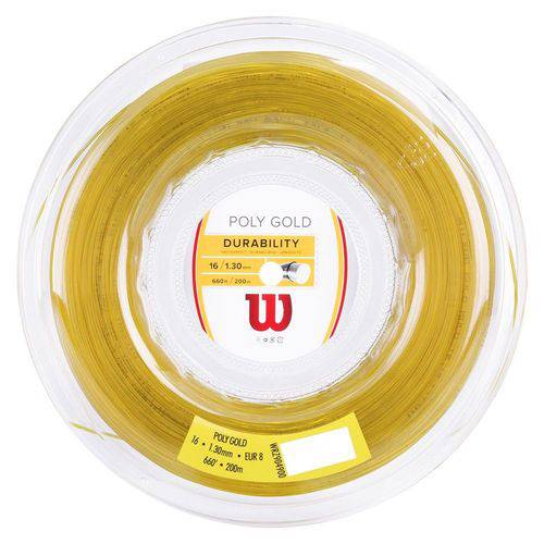 Corda Wilson Poly Gold 16l 130mm - Rolo com 200 Metros