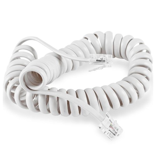 Cordão Espiral Monofone 1,70m Branco - Dantas - Cordão Espiral Monofone Branco -Dantas