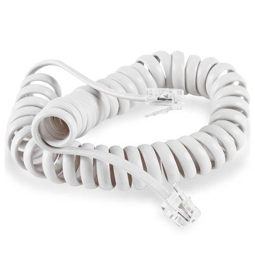 Cordão Espiral Monofone 1,70m Branco - Dantas