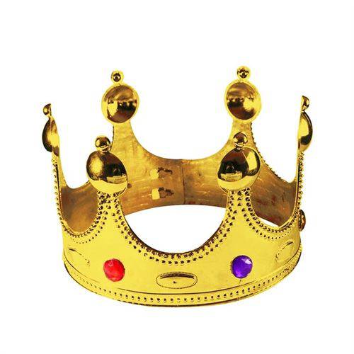 Coroa Rei Dourada Super Luxo