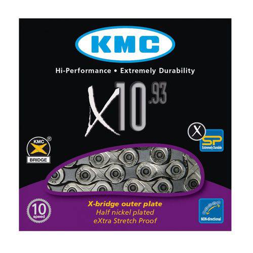 Corrente Kmc X10 Silver / Prata 116 Elos - 10v
