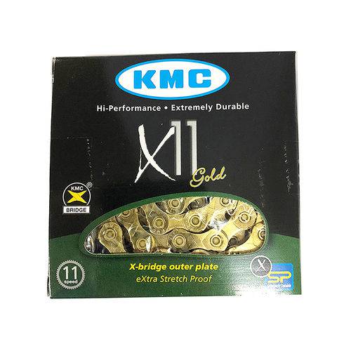 Corrente Kmc X11 Gold 116 Elos 11 Velocidades Compativel Shimano e Sram