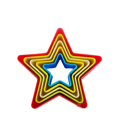 Cortador de Biscoito Estrela Color 5PÇS - 33745