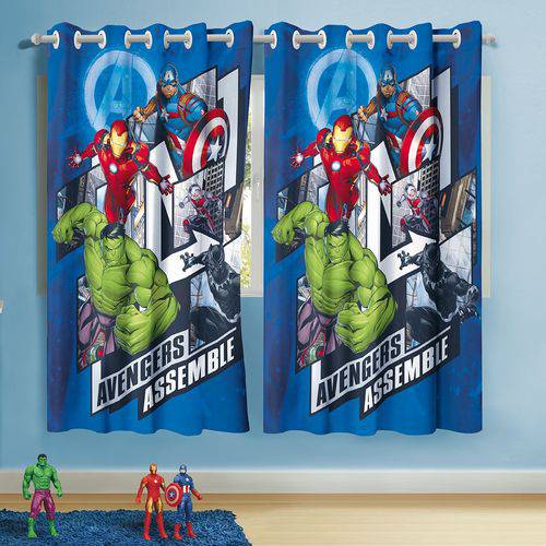 Cortina Avengers os Vingadores 3,00x1,80cm com Ilhós Lepper