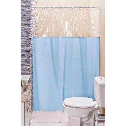 Cortina de Box para Banheiro 1,40m X 1,98m Azul
