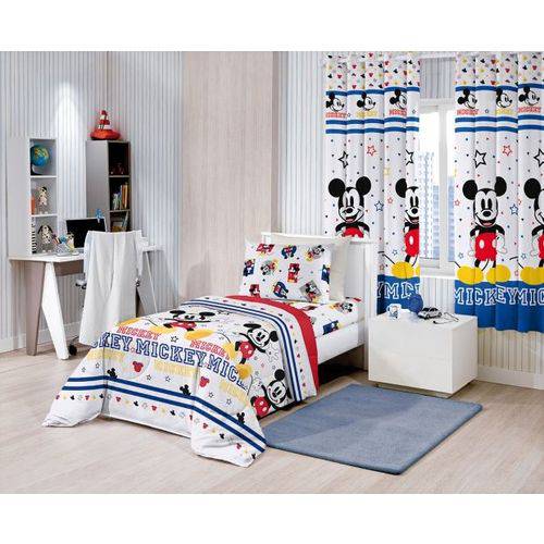Cortina Infantil Disney Mickey Play 2,80 X 1,80 Santista