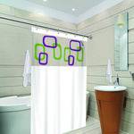 Cortina de Box Banheiro com Visor 1,38 X 1,98 Branco Ibiza