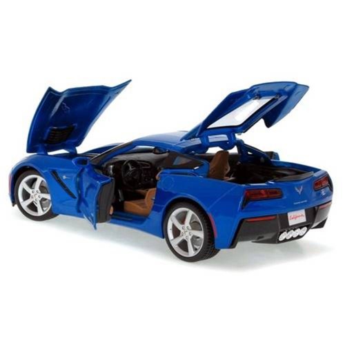 Corvette Stingray 2014 Coupe Maisto 1:18 Azul Claro