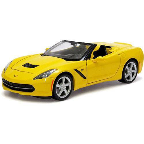 Corvette Stingray ConversÃ­vel 2014 1:24 Amarelo - Maisto