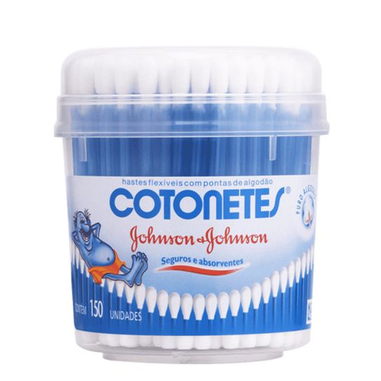 Cotonetes Johnson & Johnson Pote com 150 Unidades