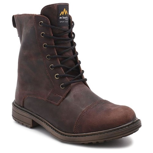 Coturno M Boots Couro Marrom Parking