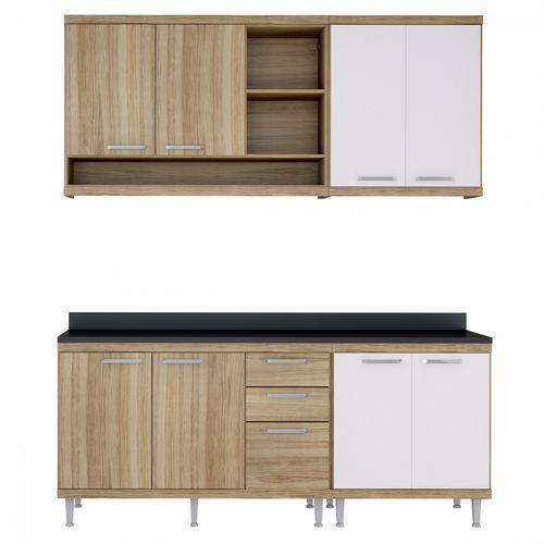 Cozinha Compacta 4 Peças Sicília S10t Multimóveis Argila/branco