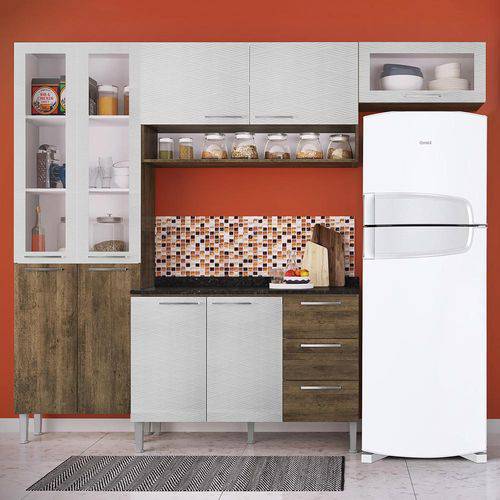 Cozinha Compacta 9 Portas Heloisa 0425t Demolição/Gelo 3d - Genialflex