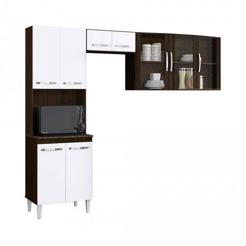 Cozinha Compacta Aramóveis Tridimensional Ravello Branco