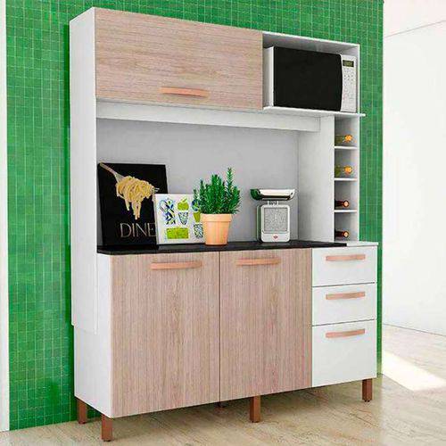 Cozinha Compacta Avelã K105 – Albatroz Branco/teka
