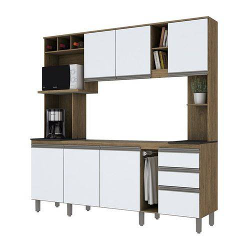 Cozinha Compacta B111 B105 Rustico Branco Briz