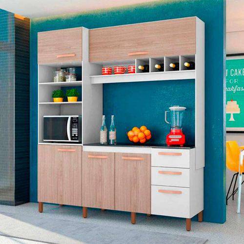 Cozinha Compacta Cacau K110 – Albatroz Branco/teka
