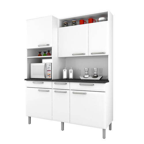 Cozinha Compacta Itatiaia I3G3-155 Regina 6 Portas Branca Neve