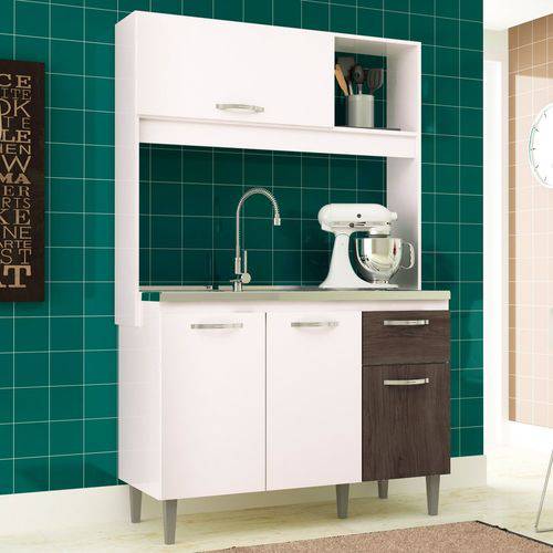 Cozinha Compacta Katy 04 Portas 01 Gaveta Branco/malbec - Irm