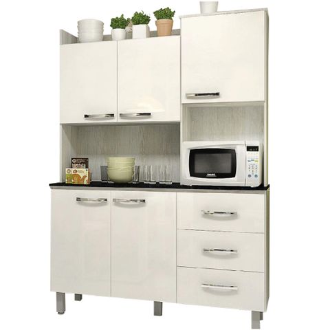 Cozinha Compacta Kit Cris - Ártico UV Touch com Branco UV - 117/01