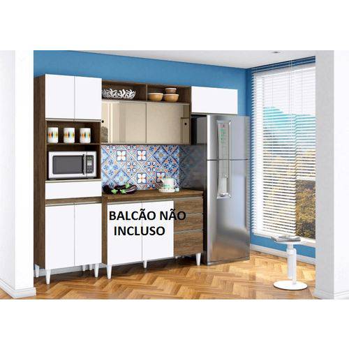 Cozinha Compacta 3 Peças Clara Dakota Tx-branco Brilho - Aramoveis