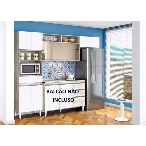 Cozinha Compacta 3 Peças Clara Essence Tx-branco Brilho - Aramoveis