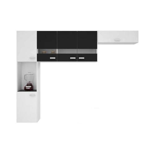 Cozinha Compacta 3 Peças Julia - Poquema Branco/preto