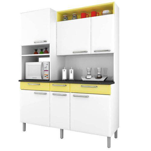 Cozinha Compacta Regina Itatiaia I3vg3-155 Branco/Amarelo Claro