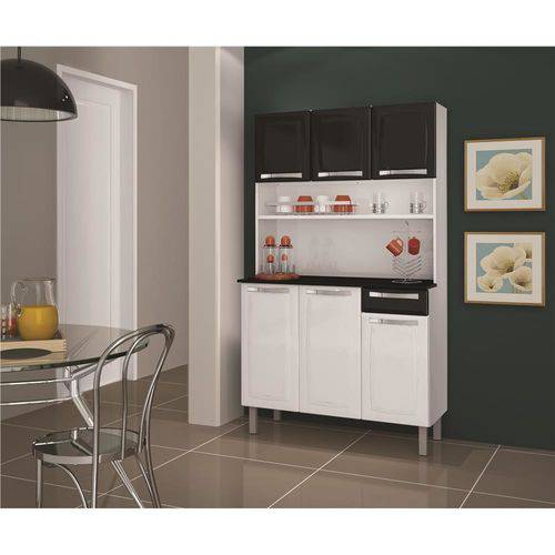 Cozinha Compacta Rose I3g1-105 Itatiaia - Branco/preto