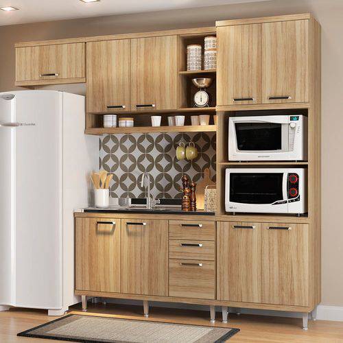 Cozinha Compacta Sem Tampo 9 Portas 5828 Argila - Multimóveis