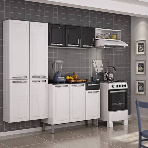 Cozinha Completa com Balcão 3 Portas 1 Gaveta Rose - Itatiaia Móveis