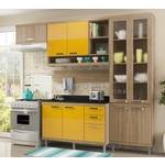 Cozinha Completa Sicília Argila Amarelo 5 Módulos Multimóveis