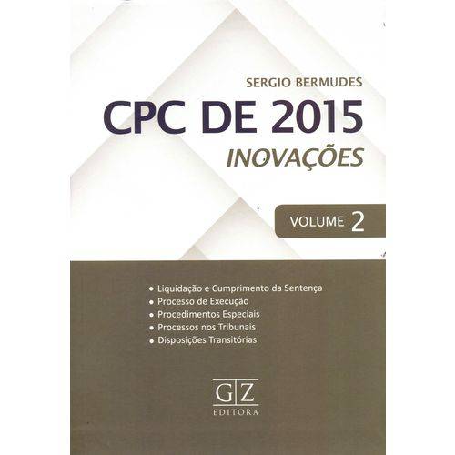 Cpc de 2015 - Inovacoes - Vol.2 - 01ed/18