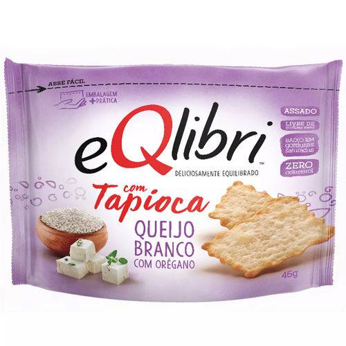 Cracker Eqlibri com Tapioca Queijo Branco e Orégano 45g - Elma Chips