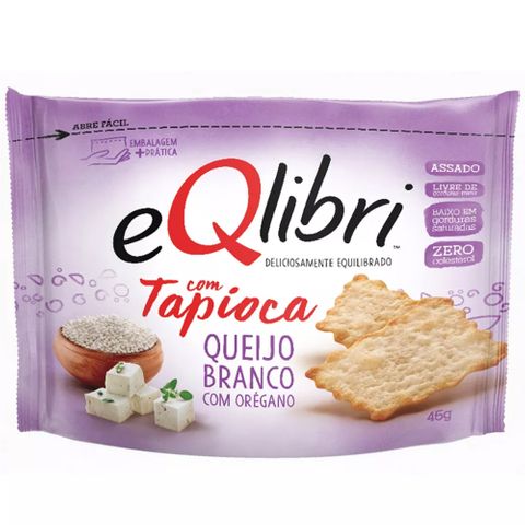 Cracker Eqlibri Tapioca Queijo Branco e Orégano 45g - Elma Chips