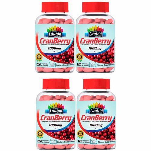 Cranberry 1000mg - 4 Un de 60 Comprimidos - Lauton