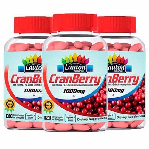 Cranberry 1000mg - 3 Un de 60 Comprimidos - Lauton