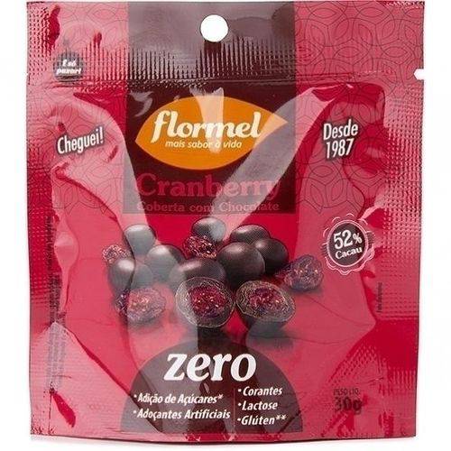 Cranberry Coberto de Chocolate Zero 30g - Flormel
