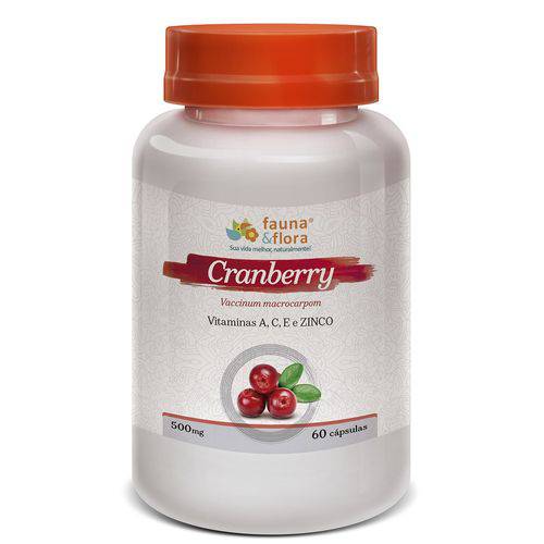 Cranberry para Infecções de Urina com Vitaminas A, C, e E Zinco 500mg 60caps