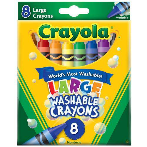 Crayola - Giz de Cera Grande Lavável 8 Cores