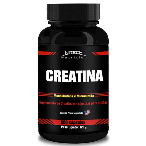 Creatina - 200 Cápsulas - Nitech Nutrition