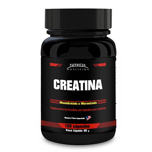 Creatina - 100 Cápsulas - Nitech Nutrition
