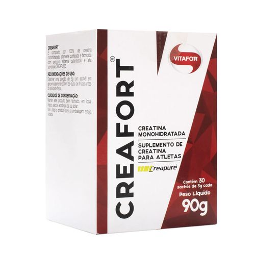 Creatina Creapure Creafort - Vitafor - 30 Sachês de 3g