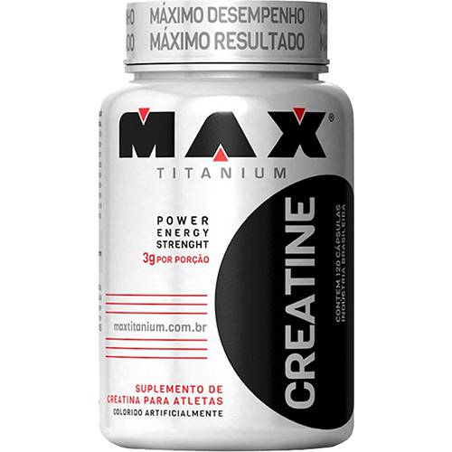 Creatina Max - Suplemento Alimentar 120 Cápsulas - Max Titanium