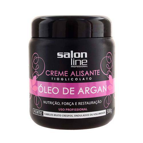 Creme Alisante Tioglicolato Óleo de Argan Médio 500g - Salon Line