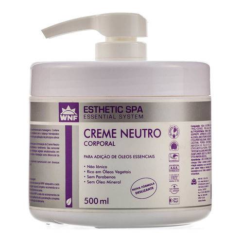 Creme Corporal Natural Neutro Esthetic Spa Base para Massagem 500ml - Wnf