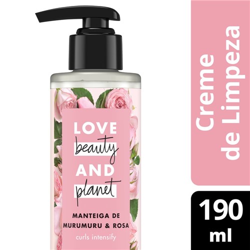 Creme de Limpeza Love Beauty And Planet Manteiga de Murumuru e Rosa 190g